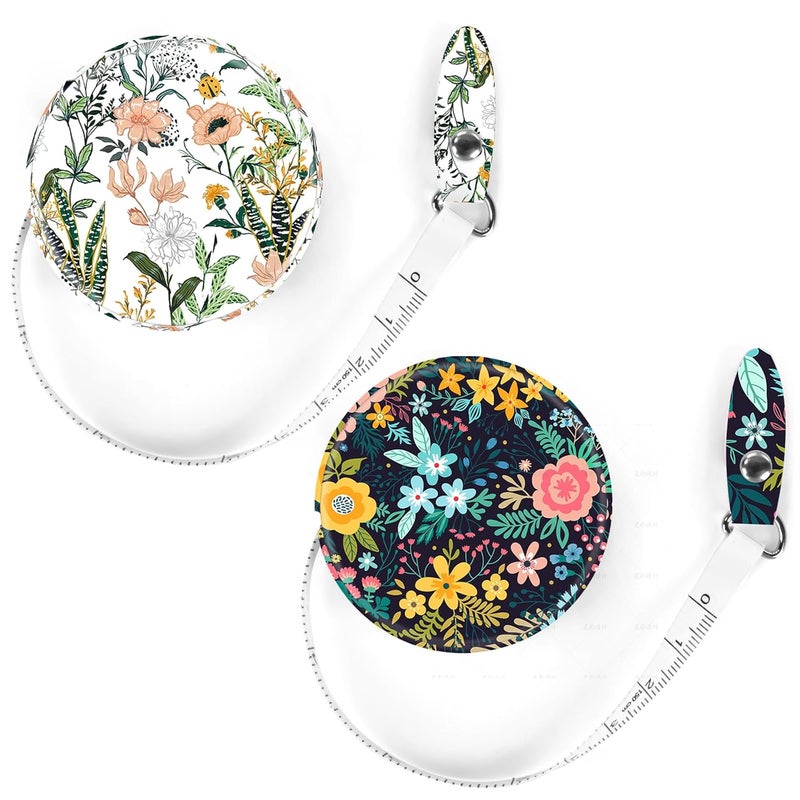 Gerkia Two-Piece Sewing Tape Measure，Colour Printed Small Retractable Soft Measuring Tape for Tailor Cloth Fabric Body Measurements. - Image 1